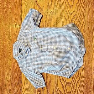 Ralph Lauren Boy’s Blue Gingham Short Sleeve Shirt Sz 2T